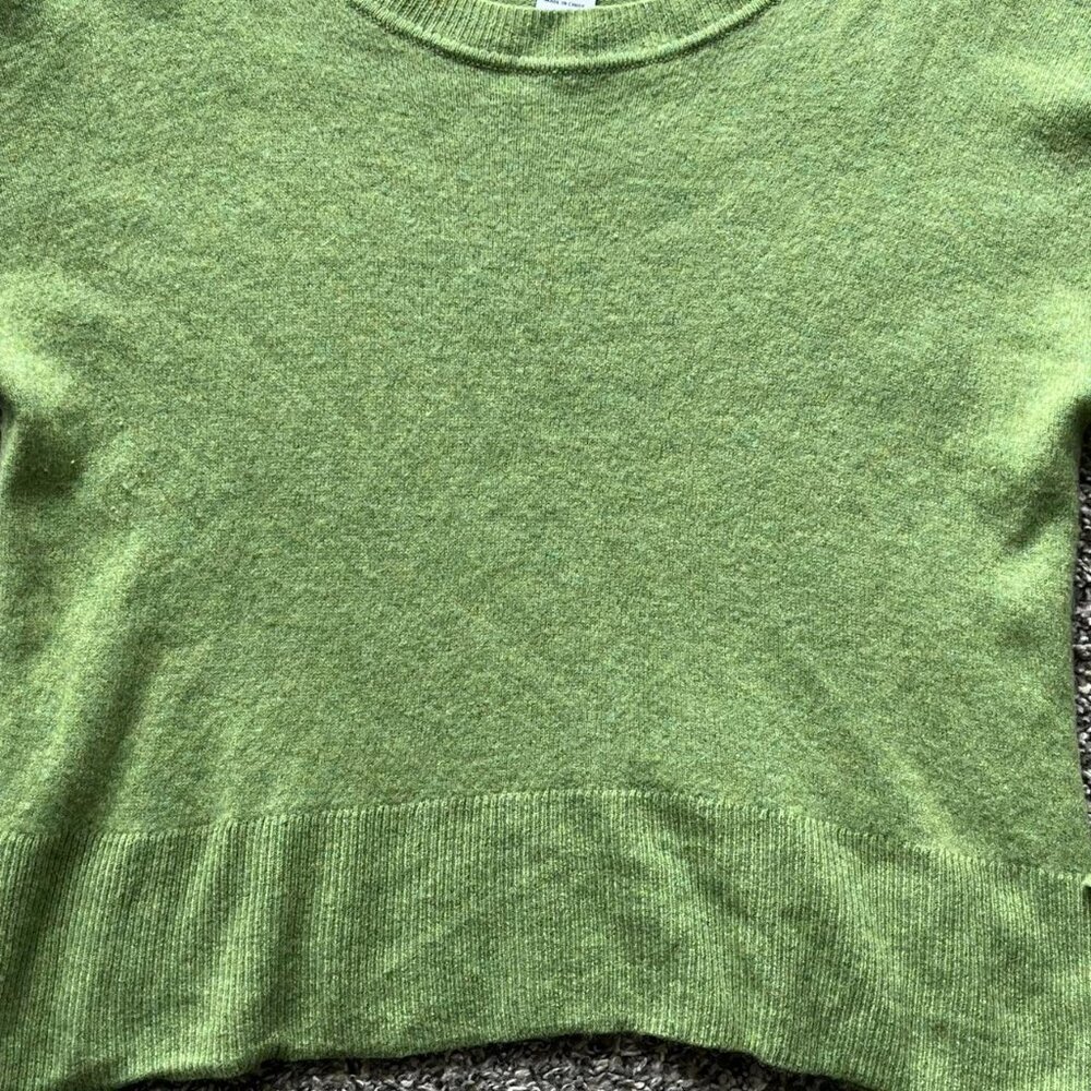 Rachel Zoe Blouse Womens XL Green 100% Cashmere Luxury Cottagecore Fairy - Picture 3 of 6